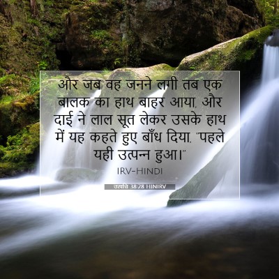उत्पत्ति 38:28 बाइबल आयत की व्याख्या