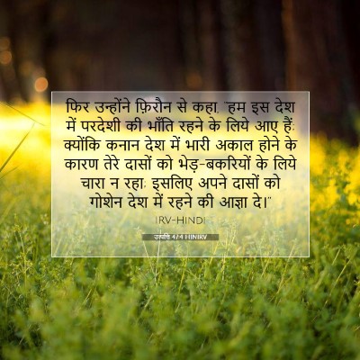 उत्पत्ति 47:4 HINIRV बाइबल आयत इमेज