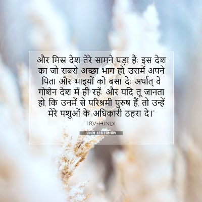 उत्पत्ति 47:6 बाइबल आयत की व्याख्या
