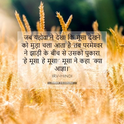निर्गमन 3:4 HINIRV बाइबल आयत इमेज
