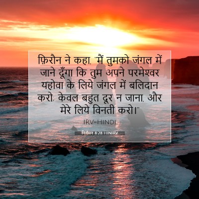 निर्गमन 8:28 HINIRV बाइबल आयत इमेज