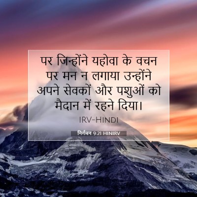 निर्गमन 9:21 HINIRV बाइबल आयत इमेज