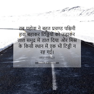 निर्गमन 10:19 HINIRV बाइबल आयत इमेज