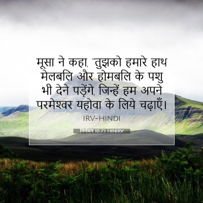 निर्गमन 10:25 HINIRV बाइबल आयत इमेज