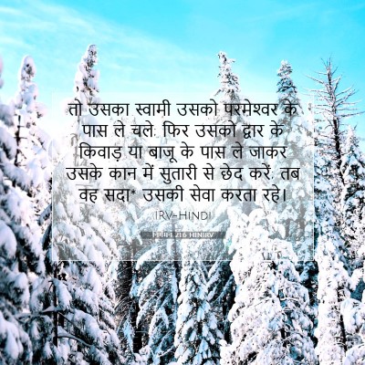 निर्गमन 21:6 HINIRV बाइबल आयत इमेज