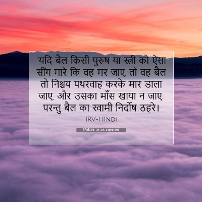 निर्गमन 21:28 HINIRV बाइबल आयत इमेज