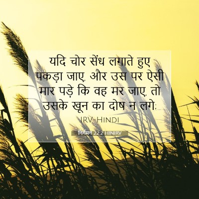निर्गमन 22:2 HINIRV बाइबल आयत इमेज