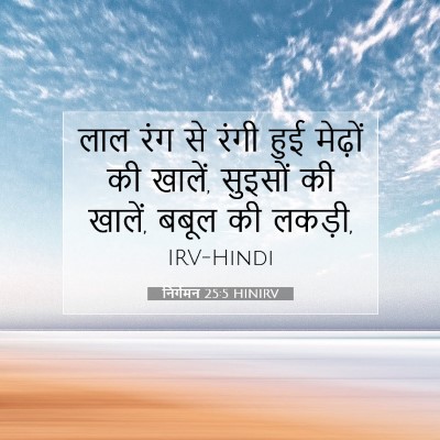 निर्गमन 25:5 HINIRV बाइबल आयत इमेज
