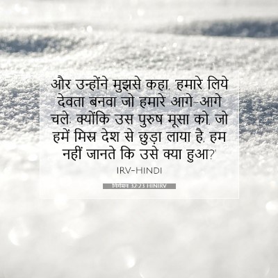 निर्गमन 32:23 HINIRV बाइबल आयत इमेज