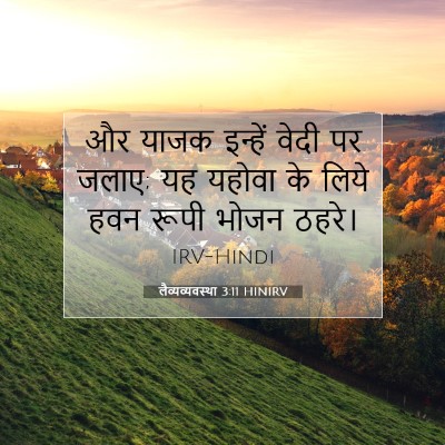 लैव्यव्यवस्था 3:11 HINIRV बाइबल आयत इमेज