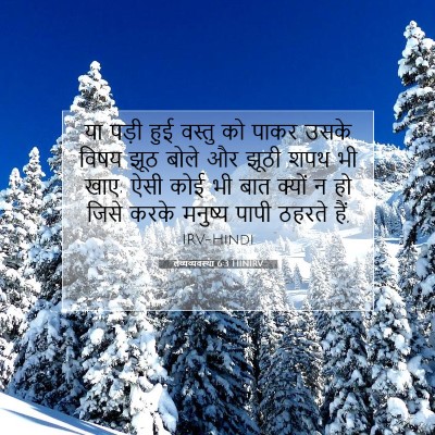 लैव्यव्यवस्था 6:3 HINIRV बाइबल आयत इमेज