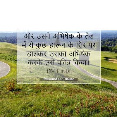 लैव्यव्यवस्था 8:12 HINIRV बाइबल आयत इमेज