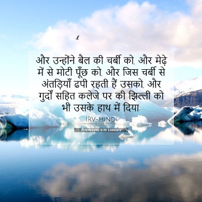 लैव्यव्यवस्था 9:19 HINIRV बाइबल आयत इमेज