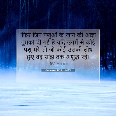 लैव्यव्यवस्था 11:39 HINIRV बाइबल आयत इमेज
