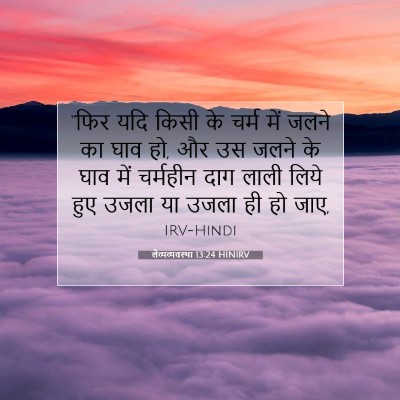 लैव्यव्यवस्था 13:24 HINIRV बाइबल आयत इमेज