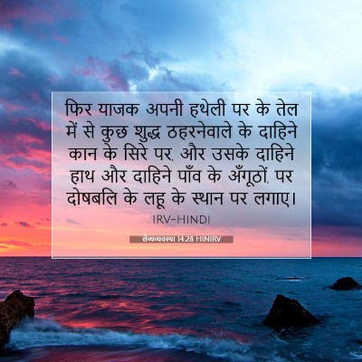 लैव्यव्यवस्था 14:28 HINIRV बाइबल आयत इमेज