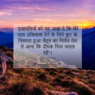 लैव्यव्यवस्था 24:2 HINIRV बाइबल आयत इमेज
