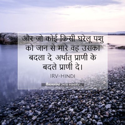 लैव्यव्यवस्था 24:18 HINIRV बाइबल आयत इमेज
