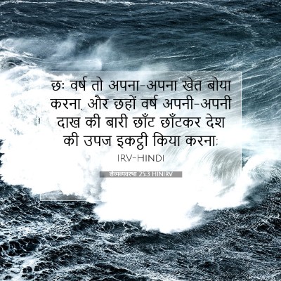 लैव्यव्यवस्था 25:3 HINIRV बाइबल आयत इमेज