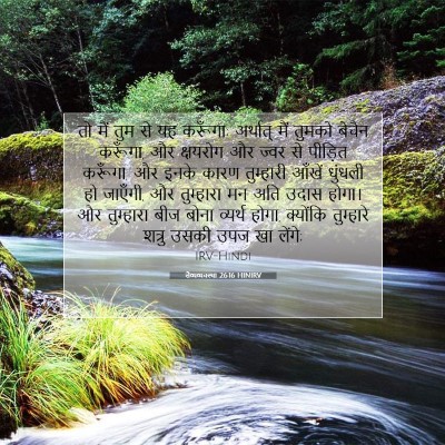 लैव्यव्यवस्था 26:16 HINIRV बाइबल आयत इमेज