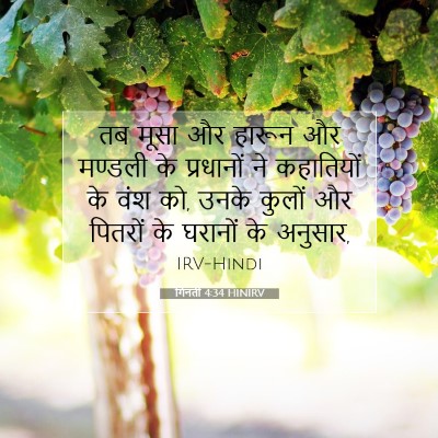 गिनती 4:34 बाइबल आयत की व्याख्या