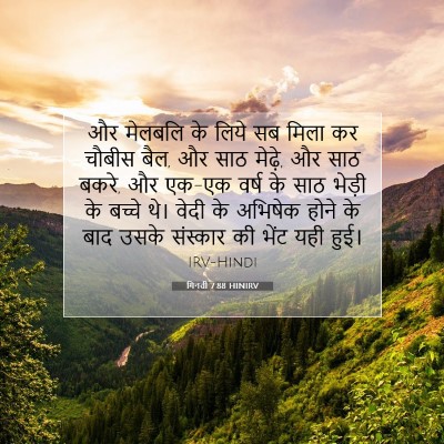 गिनती 7:88 HINIRV बाइबल आयत इमेज