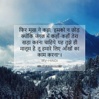 गिनती 10:31 बाइबल आयत की व्याख्या