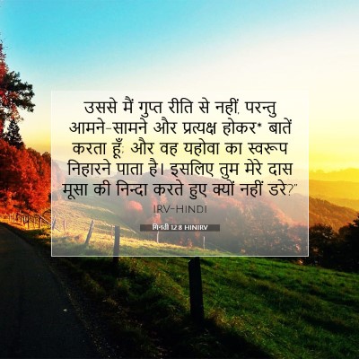 गिनती 12:8 बाइबल आयत की व्याख्या