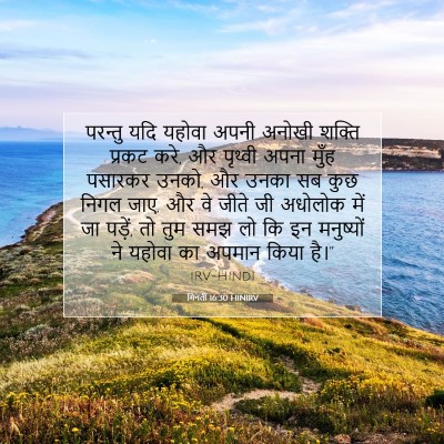 गिनती 16:30 बाइबल आयत की व्याख्या