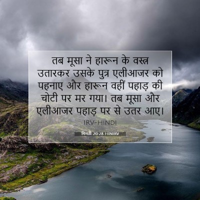गिनती 20:28 बाइबल आयत की व्याख्या