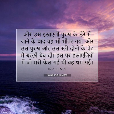 गिनती 25:8 HINIRV बाइबल आयत इमेज
