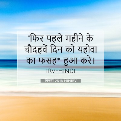 गिनती 28:16 बाइबल आयत की व्याख्या