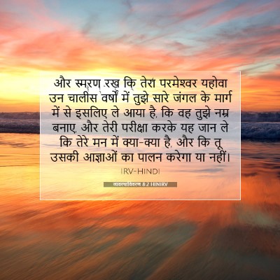 व्यवस्थाविवरण 8:2 HINIRV बाइबल आयत इमेज