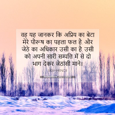 व्यवस्थाविवरण 21:17 HINIRV बाइबल आयत इमेज