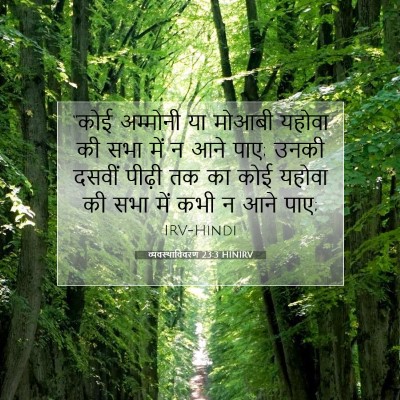 व्यवस्थाविवरण 23:3 HINIRV बाइबल आयत इमेज
