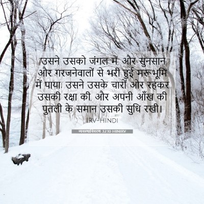 व्यवस्थाविवरण 32:10 HINIRV बाइबल आयत इमेज