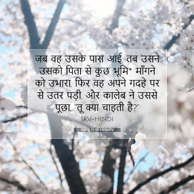यहोशू 15:18 बाइबल आयत की व्याख्या