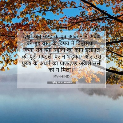 यहोशू 22:20 HINIRV बाइबल आयत इमेज