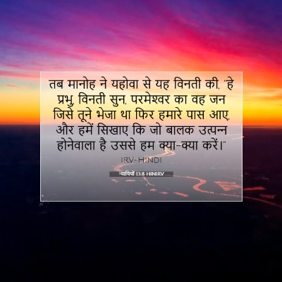 न्यायियों 13:8 HINIRV बाइबल आयत इमेज