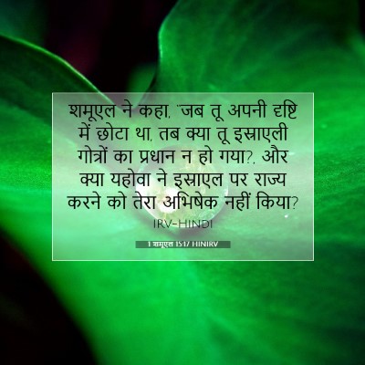 1 शमूएल 15:17 HINIRV बाइबल आयत इमेज