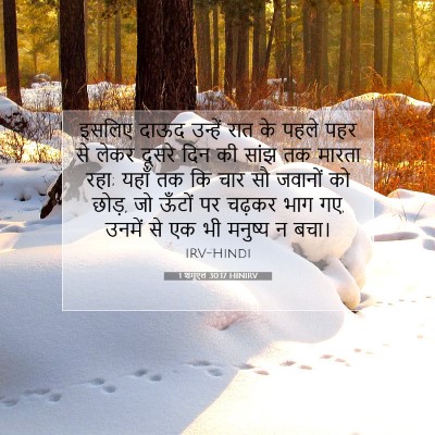1 शमूएल 30:17 HINIRV बाइबल आयत इमेज