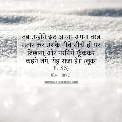 2 राजाओं 9:13 HINIRV बाइबल आयत इमेज