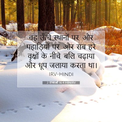 2 राजाओं 16:4 HINIRV बाइबल आयत इमेज