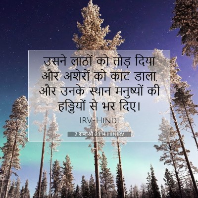 2 राजाओं 23:14 HINIRV बाइबल आयत इमेज