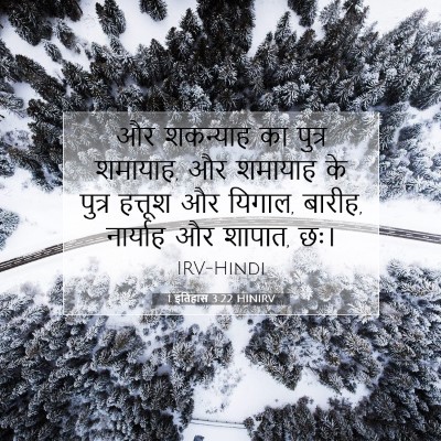 1 इतिहास 3:22 HINIRV बाइबल आयत इमेज