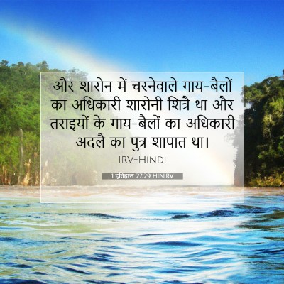 1 इतिहास 27:29 HINIRV बाइबल आयत इमेज