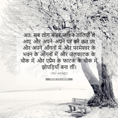 नहेम्याह 8:16 HINIRV बाइबल आयत इमेज