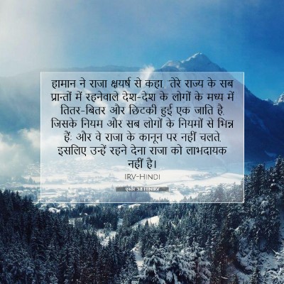 एस्तेर 3:8 HINIRV बाइबल आयत इमेज