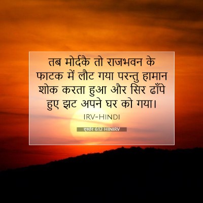 एस्तेर 6:12 HINIRV बाइबल आयत इमेज