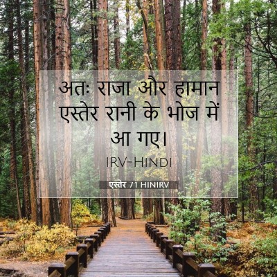 एस्तेर 7:1 HINIRV बाइबल आयत इमेज